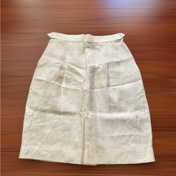 Women’s Vintage Brooks Brothers Pure Irish Linen Pencil Skirt size 8 Back Zip - Picture 2 of 8